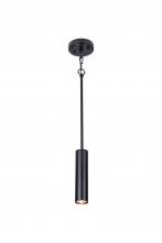  LIT6731BK - 9" Long Cylindrical Pendant in Black finish with GU10 socket